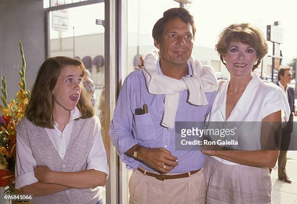 Jessica Walter, dauther Brooke Walter and Ron Leibman sighted on June 1, 1984 in Los Angeles, California.