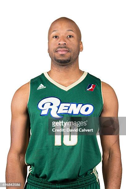 Sundiata Gaines of the Reno Bighorns poses for a photo during Media Day at the Cedar Park Recreation Center on November 10, 2015 in Cedar Park,...