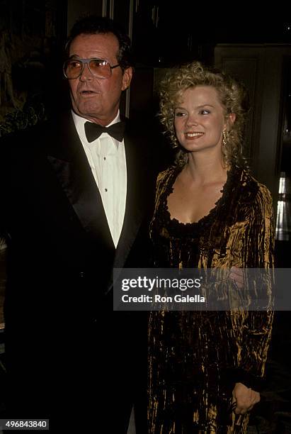 Romy Walthall and James Garner attend Television Academy Hall of Fame Awards on September 23, 1991 at the Beverly Wilshire Hotel in Beverly Hills,...