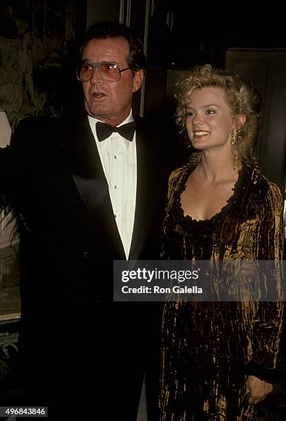 Romy Walthall and James Garner attend Television Academy Hall of Fame Awards on September 23, 1991 at the Beverly Wilshire Hotel in Beverly Hills,...