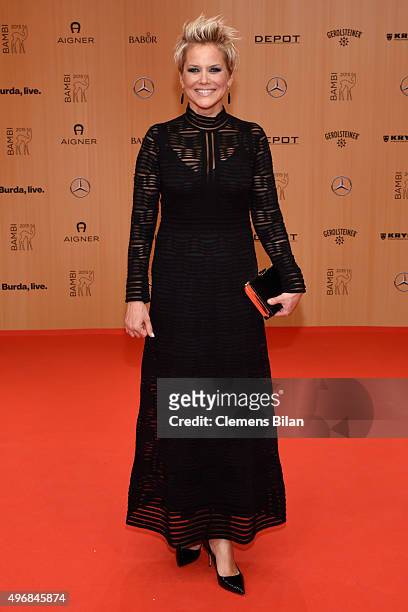 Inka Bause attends the Bambi Awards 2015 at Stage Theater on November 12, 2015 in Berlin, Germany.