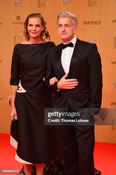 Dominic Raacke and Alexandra Rohleder attend the Bambi Awards 2015 at Stage Theater on November 12, 2015 in Berlin, Germany.