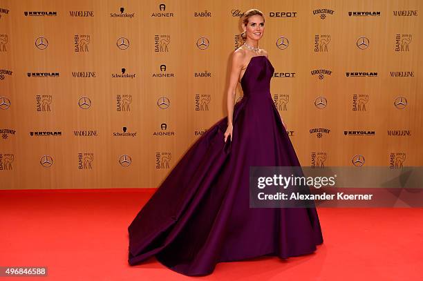 Heidi Klum attends the Bambi Awards 2015 at Stage Theater on November 12, 2015 in Berlin, Germany.