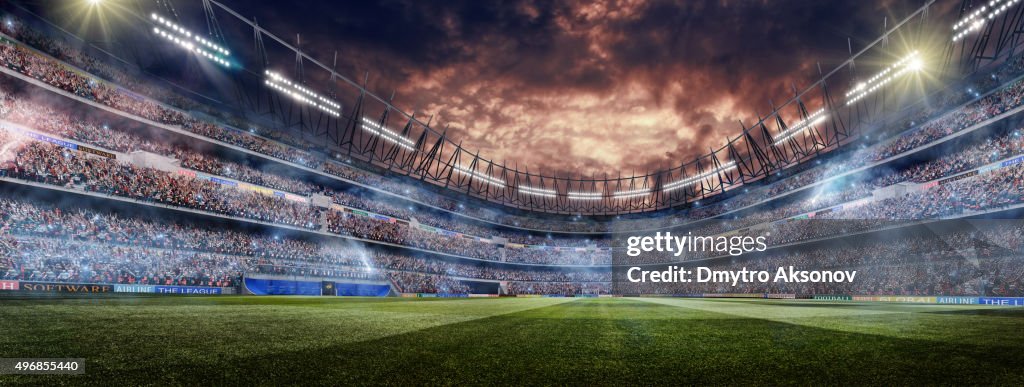 Dramatic soccer stadium