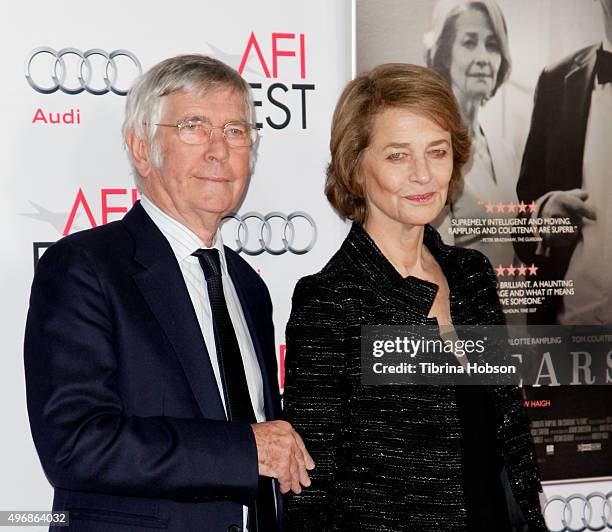 Tom Courtenay and Charlotte Rampling attend a tribute to Charlotte Rampling and Tom Courtenay at AFI FEST 2015 presented by Audi at TCL Chinese...