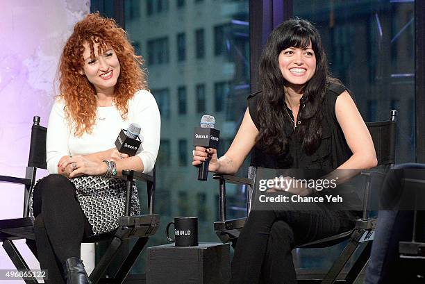 Alexandra Roxo and Natalia Leite attend AOL BUILD presents: "Bare" at AOL Studios In New York on November 12, 2015 in New York City.