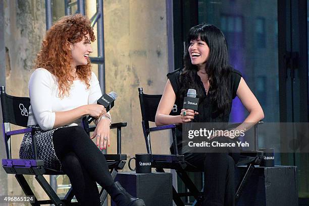Alexandra Roxo and Natalia Leite attend AOL BUILD presents: "Bare" at AOL Studios In New York on November 12, 2015 in New York City.