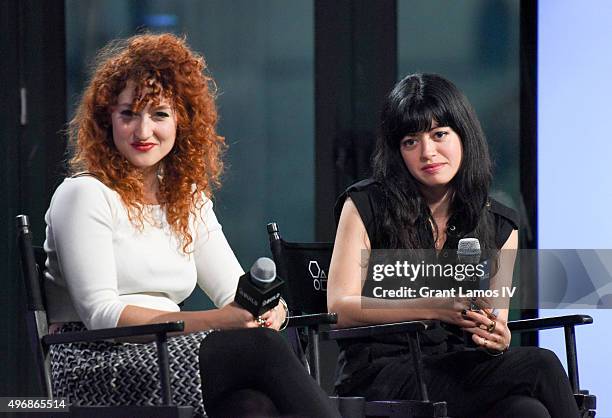 Alexandra Roxo and Natalia Leite visit AOL Studios on November 12, 2015 in New York City.