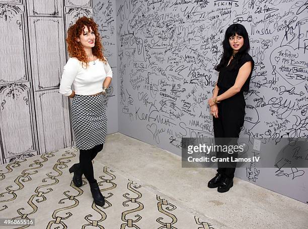 Alexandra Roxo and Natalia Leite visit AOL Studios on November 12, 2015 in New York City.