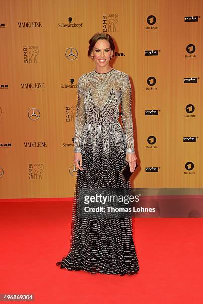 Hilary Swank attends the Bambi Awards 2015 at Stage Theater on November 12, 2015 in Berlin, Germany.