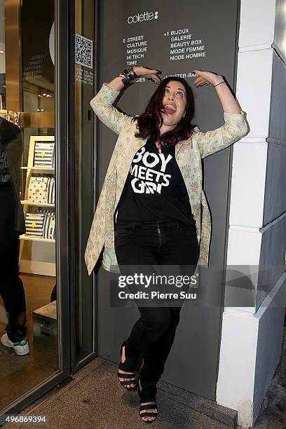 Stacy Igel Presents 'Boy Meets Girl' Collection at Colette on November 12, 2015 in Paris, France.