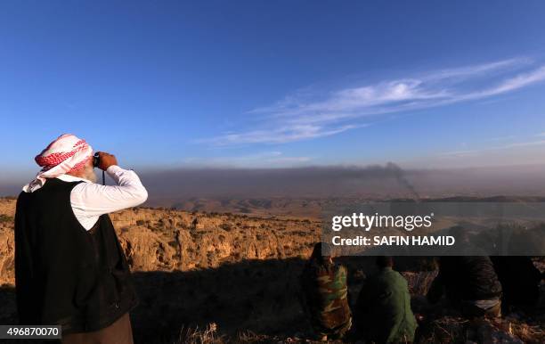 Displaced Iraqi man from the Yazidi community, who fled violence between Islamic State group jihadists and Peshmerga fighters in the Iraqi town of...