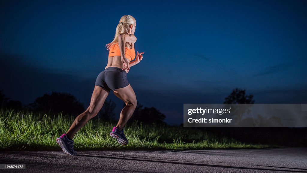 Woman jogging in park