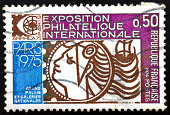 French postage stamp, international philatelic exhibition