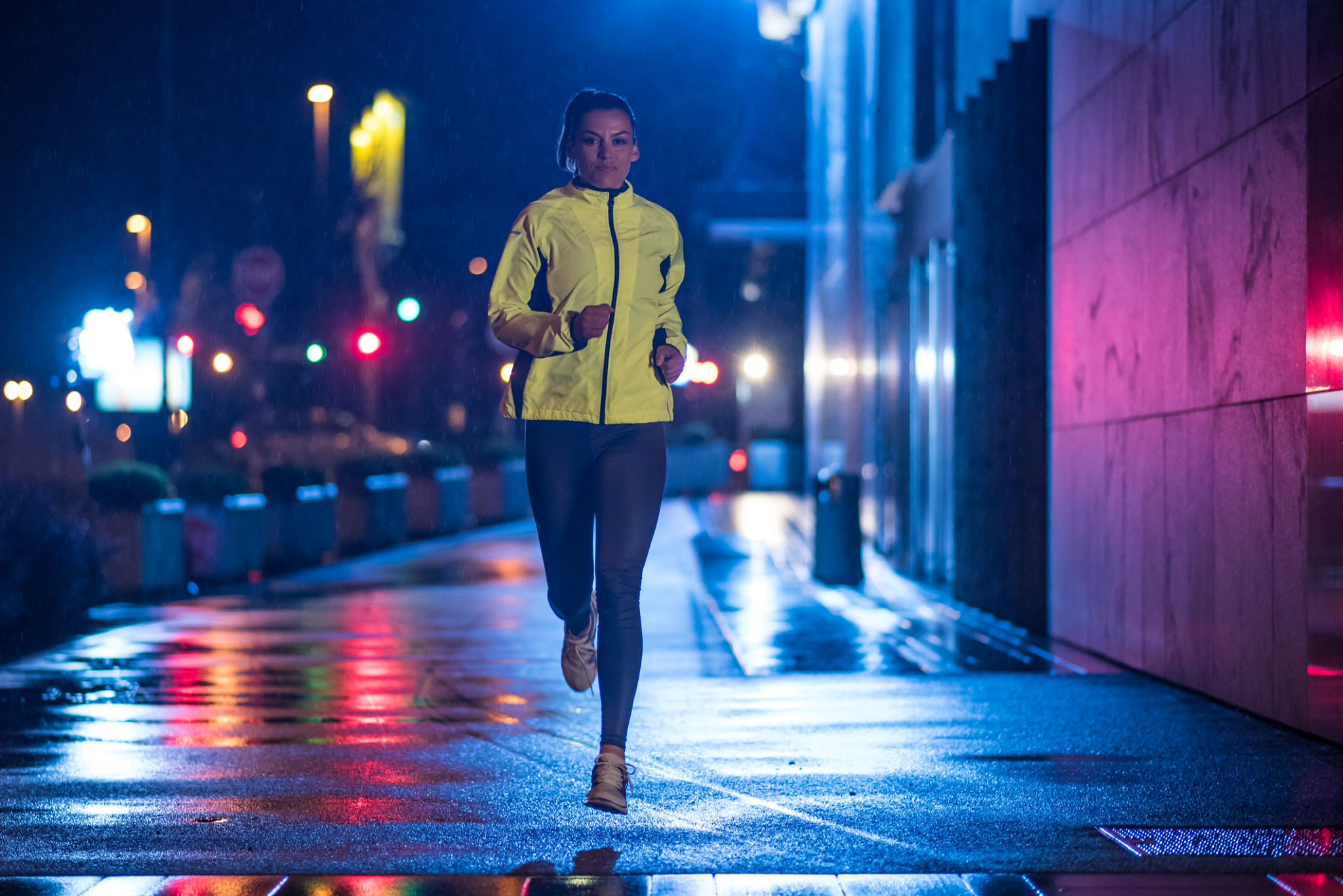 running at night
