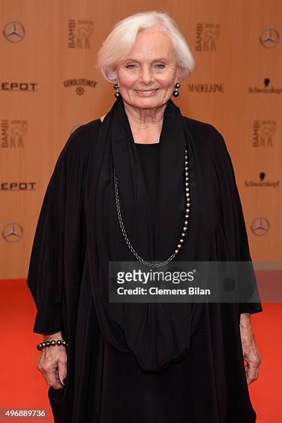 Ruth Maria Kubitschek is seen at the Bambi Awards 2015 winners board at Stage Theater on November 12, 2015 in Berlin, Germany.
