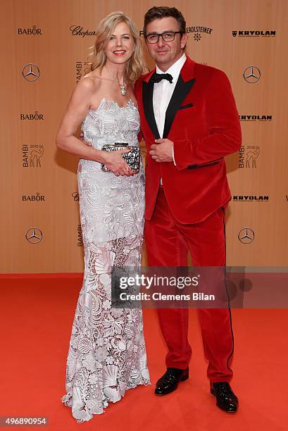 Hans Sigl and his wife Susanne Sigl attend the Bambi Awards 2015 at Stage Theater on November 12, 2015 in Berlin, Germany.