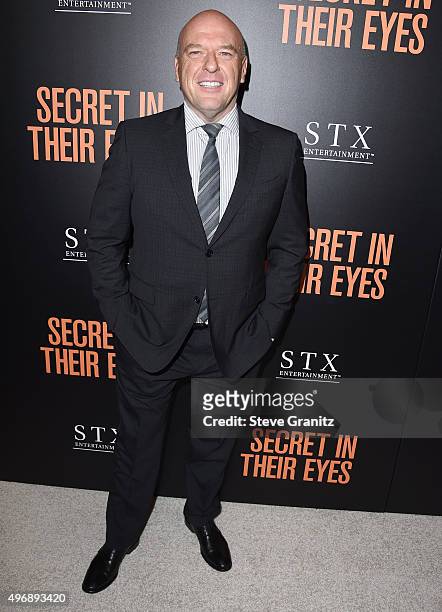Dean Norris arrives at the Premiere Of STX Entertainment's "Secret In Their Eyes" on November 11, 2015 in Westwood, California.