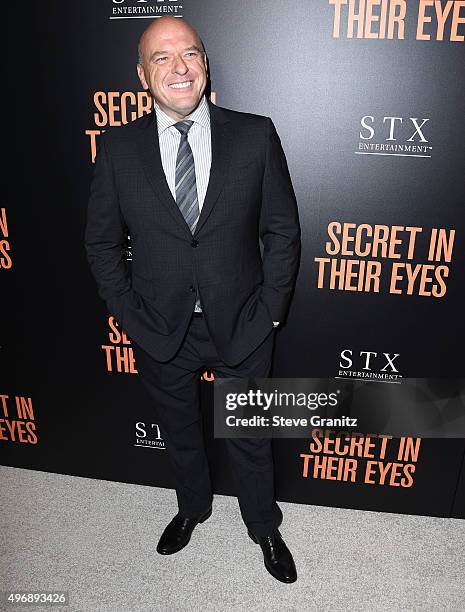 Dean Norris arrives at the Premiere Of STX Entertainment's "Secret In Their Eyes" on November 11, 2015 in Westwood, California.