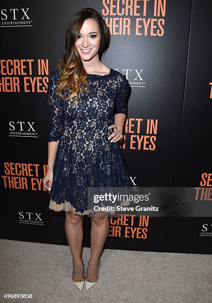 Alisha Marie arrives at the Premiere Of STX Entertainment's "Secret In Their Eyes" on November 11, 2015 in Westwood, California.