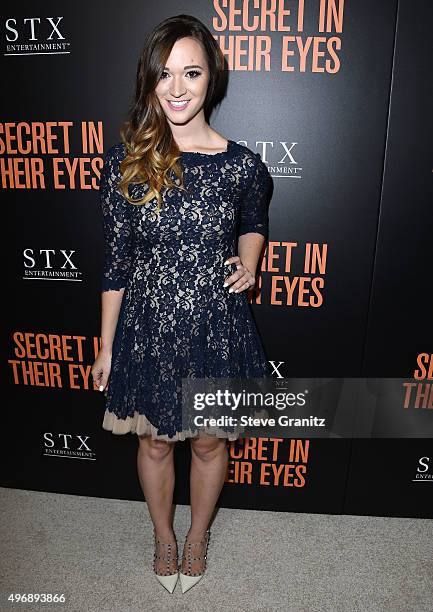 Alisha Marie arrives at the Premiere Of STX Entertainment's "Secret In Their Eyes" on November 11, 2015 in Westwood, California.