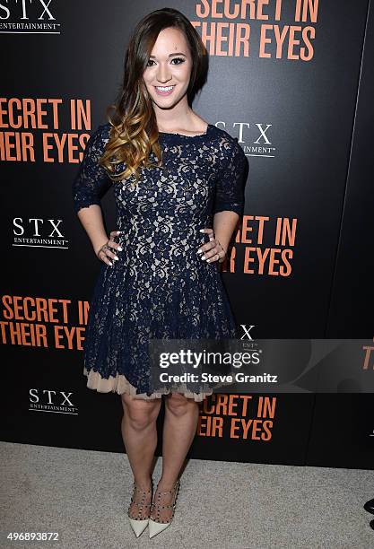 Alisha Marie arrives at the Premiere Of STX Entertainment's "Secret In Their Eyes" on November 11, 2015 in Westwood, California.