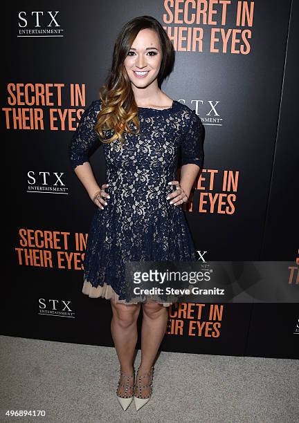 Alisha Marie arrives at the Premiere Of STX Entertainment's "Secret In Their Eyes" on November 11, 2015 in Westwood, California.