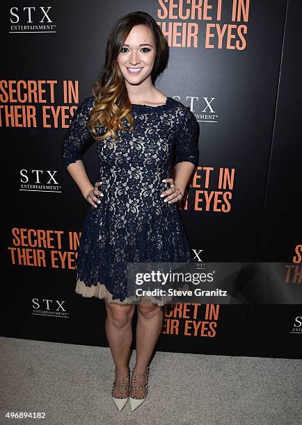 Alisha Marie arrives at the Premiere Of STX Entertainment's "Secret In Their Eyes" on November 11, 2015 in Westwood, California.