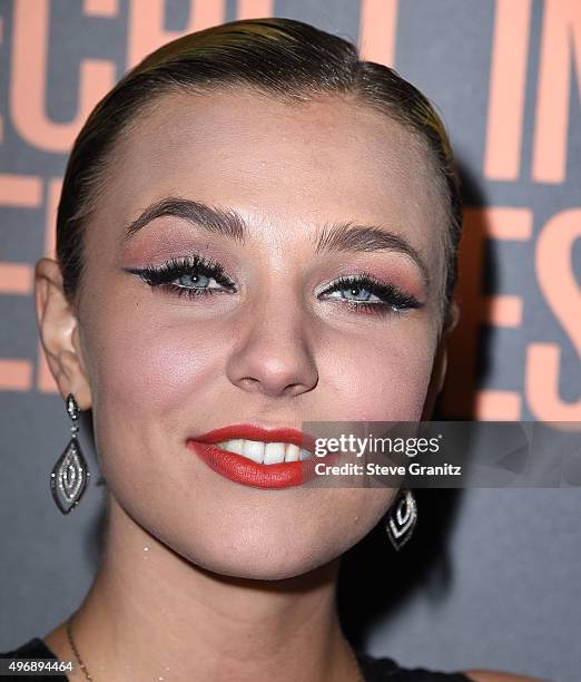 Maty Noyes arrives at the Premiere Of STX Entertainment's "Secret In Their Eyes" on November 11, 2015 in Westwood, California.