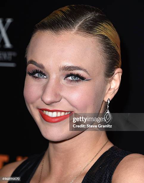 Maty Noyes arrives at the Premiere Of STX Entertainment's "Secret In Their Eyes" on November 11, 2015 in Westwood, California.