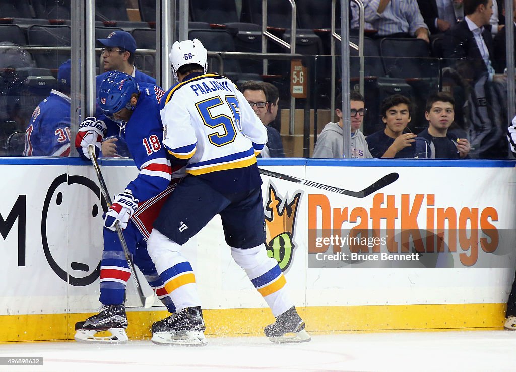 St Louis Blues v New York Rangers