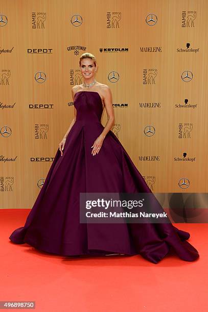 Heidi Klum attends the Bambi Awards 2015 at Stage Theater on November 12, 2015 in Berlin, Germany.
