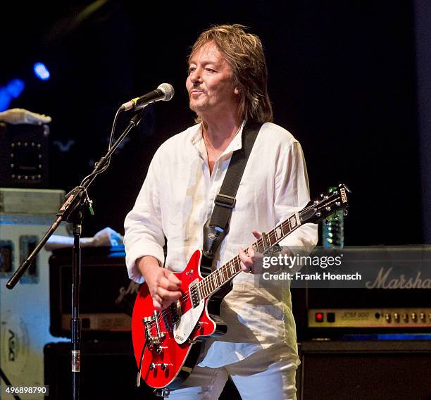 British singer Chris Norman performs live during a concert at the Tempodrom on November 12, 2015 in Berlin, Germany.