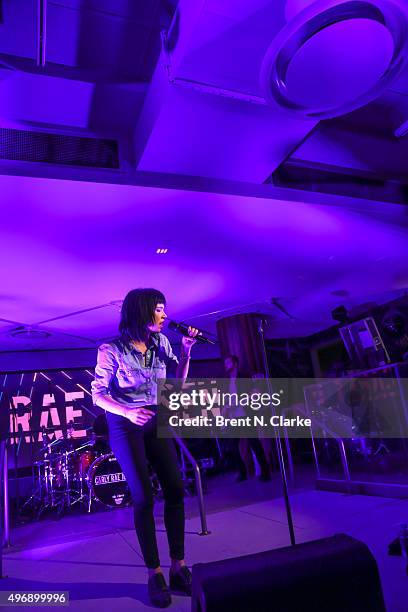 Singer Carly Rae Jepsen performs on stage at Macy's Herald Square on November 12, 2015 in New York City.