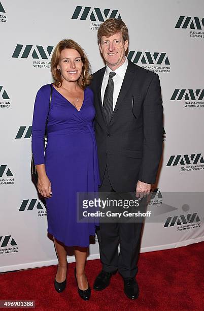 Amy Petitgout and Patrick Kennedy attend the 9th Annual IAVA Heroes Gala at Cipriani 42nd Street on November 12, 2015 in New York City.