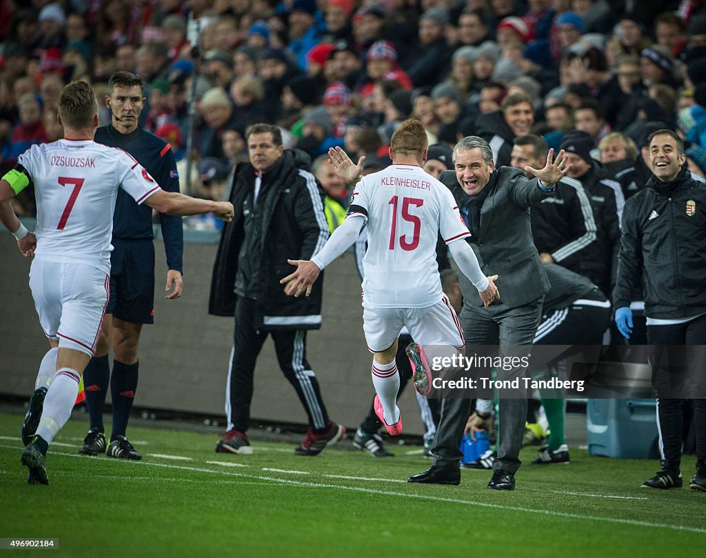 Norway v Hungary - UEFA EURO 2016 Qualifier: Play-Off First Leg