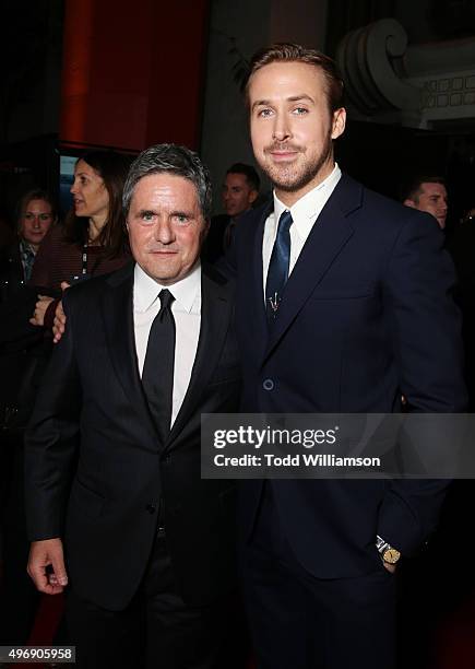 Chairman and CEO of Paramount Pictures Brad Grey and actor Ryan Gosling attend the closing night gala premiere of Paramount Pictures' "The Big Short"...