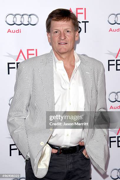 Writer Michael Lewis attends the closing night gala premiere of Paramount Pictures' "The Big Short" during AFI FEST 2015 at TCL Chinese Theatre on...