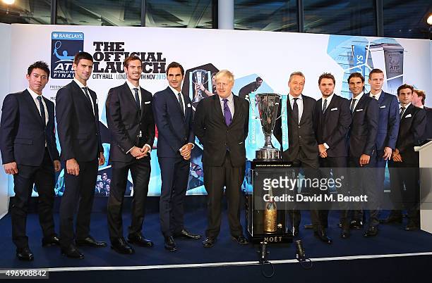 Kei Nishikori, Novak Djokovic, Andy Murray, Roger Federer, Boris Johnson, Chris Kermode, Stan Wawrinka, Rafael Nadal, Tomas Berdych and David Ferrer...