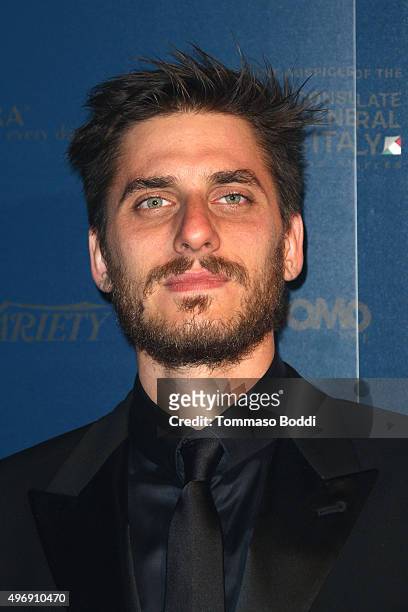 Actor Luca Marinelli attends the 11th Cinema Italian Style opening night screening of "Don't Be Bad" held at the Egyptian Theatre on November 12,...