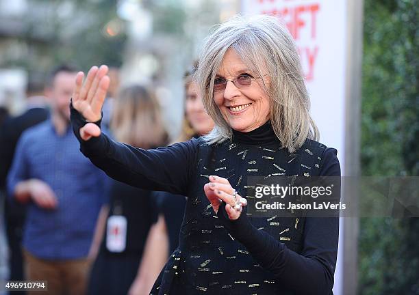 Actress Diane Keaton attends the premiere of "Love The Coopers" at Park Plaza on November 12, 2015 in Los Angeles, California.