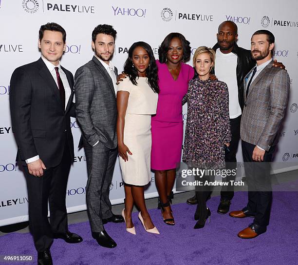 Matt McGorry, Jack Falahee, Aja Naomi King, Viola Davis, Liza Weil, Billy Brown and Charlie Weber attend PaleyLive NY: "How To Get Away With Murder"...