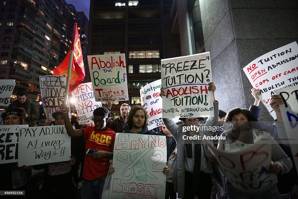 College students march to demand tuition-free education in New York