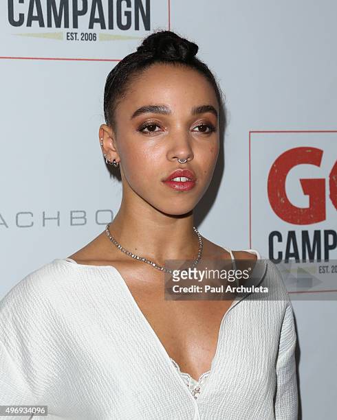 Singer FKA twigs attends the 8th Annual GO Campaign Gala at Montage Beverly Hills on November 12, 2015 in Beverly Hills, California.