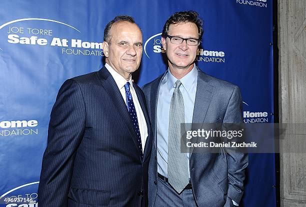 Joe Torre and Don Mattingly attend the 13th Annual Joe Torre Safe At Home Foundation Celebrity Gala at Cipriani Downtown on November 12, 2015 in New...