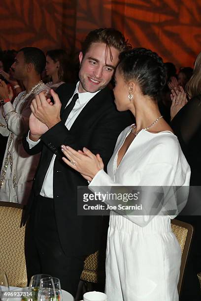 Actor Robert Pattinson and FKA twigs attend the 8th Annual GO Campaign Gala at Montage Beverly Hills on November 12, 2015 in Beverly Hills,...