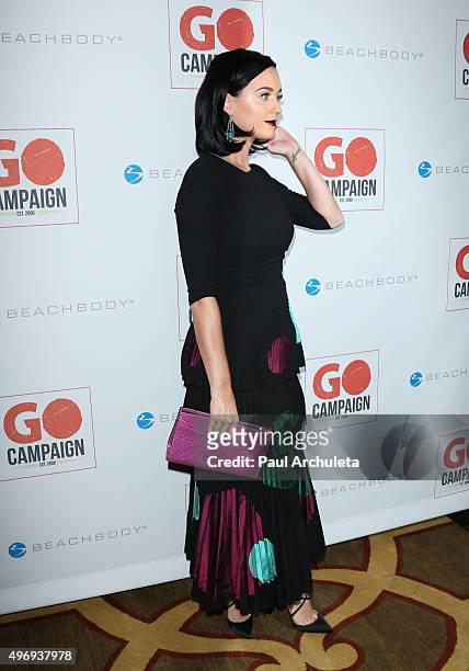 Singer Katy Perry attends the 8th Annual GO Campaign Gala at Montage Beverly Hills on November 12, 2015 in Beverly Hills, California.