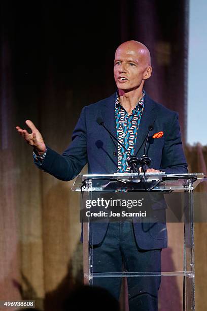 Founder and CEO of GO Campaign Scott Fifer speaks on stage at the 8th Annual GO Campaign Gala at Montage Beverly Hills on November 12, 2015 in...