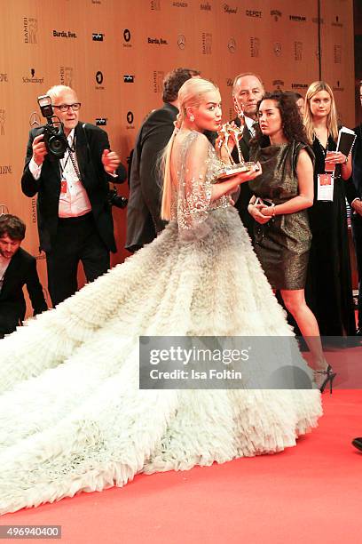 Award winner Rita Ora attends the Kryolan At Bambi Awards 2015 - Red Carpet Arrivals on November 12, 2015 in Berlin, Germany.