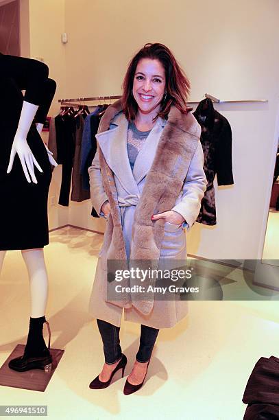 Adriana Alberghetti attends the Max Mara And Women In Film Celebrate The Fall/Winter 2015 Collection on November 12, 2015 in Beverly Hills,...